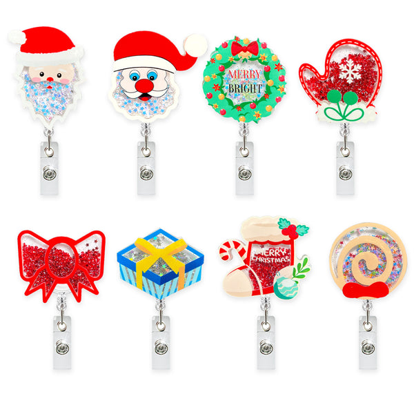 Cute Shaker Badge Reel Retractable for Nurse Nursing Doctor RN CNA LPN Medical Worker & Teacher | Pediatric Nurse Flower Badge Holder with Alligator Clip & 24” Durable Nylon Cord | Acrylic