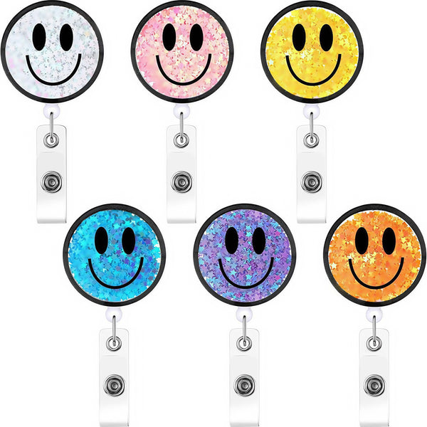 Cute Shaker Badge Reel Retractable for Nurse Nursing Doctor RN CNA LPN Medical Worker & Teacher | Pediatric Nurse Flower Badge Holder with Alligator Clip & 24” Durable Nylon Cord | Acrylic